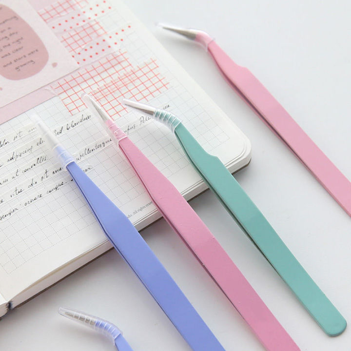 Panda%20Online%20Macaron%20Color%20Stainless%20Steel%20Curved%20Tweezers%20Tape%20Stickers%20Scrapbooking%20DIY%20Tools%20Accessories%20-%20Image%202