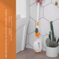 Cute Duck Shape Silicone Toilet Brush 360° Flexible Head Automatic Opening Closing Double-sided Cleaning Tools. 