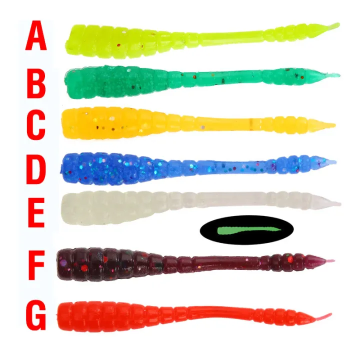 50pcs/Bag%20Soft%20Lure%20Artificial%20Bait%20Silicone%20Fishing%20Lure%20T-tail%20Umpan%20Memancing%20-%20Image%202