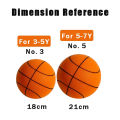 Indoor Silent Basketball Sports Bouncy Balls High Density Foam Material Children Adults Ball Training Complimentary Portable Net Eatop. 