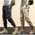 Summer Overalls Men's American Retro Trendy Jogger Pants Men's Welding Wear-Resistant Anti-Scald Loose Casual Pants1/2. 