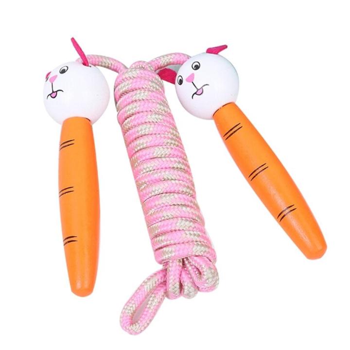 【Hot】 Kid Jump Rope Cotton Skipping Rope With Wooden Handle Skipping Rope Adults Children Fitness Exercise Jumping Ropes