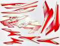 Bajaj Ct100 Red Bike Red Sticker Full set. 
