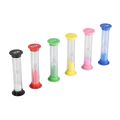 6pcs/ Set Sand Glass Timer Hourglass for Cooking Baking Game Exercise Decoration. 