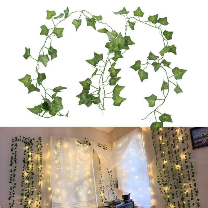 Ivy%20leaves%20Garland%20with%203m%20String%20fairy%20lights%20-%20Image%202