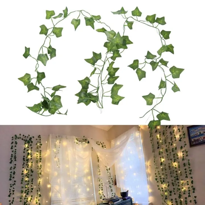 Ivy%20leaves%20Garland%20with%203m%20String%20fairy%20lights%20-%20Image%202