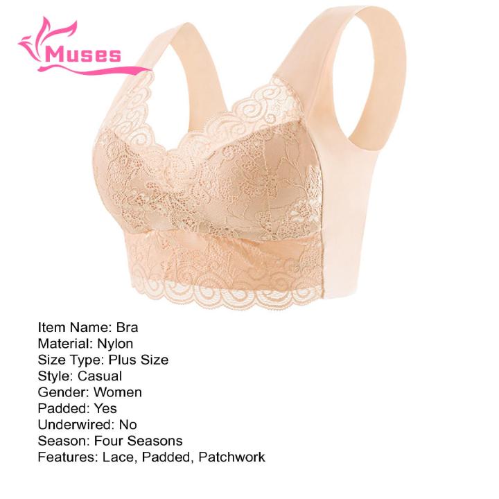 Muses%20Mall%20Supportive%20Wide%20Elastic%20Straps%20Bra%20Comfortable%20Lace%20Plus%20Size%20Seamless%20Push%20Up%20Padded%20Sports%20Bra%20for%20Women%20Anti-snagging%20Breathable%20Underwear%20Wireless%20Bra%20-%20Image%204
