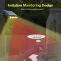 Auoyo Solar Sensor Light Outdoor Waterproof Garden Light LED So-lar Lamp Spotlights Led Wall Light Outdoors Smart Sensor Human Induction Lamp Infrared Anti Theft Rustproof Street Lamp. 