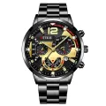 【Miga Plaza】Luxury Fashion Mens Watches Stainless Steel Quartz Wristwatch Calendar Luminous Clock Men Business Casual Watch Reloj Hombre. 