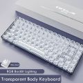 Fully Transparent Keyboard RGB Backlit Mechanical Keyboard. 
