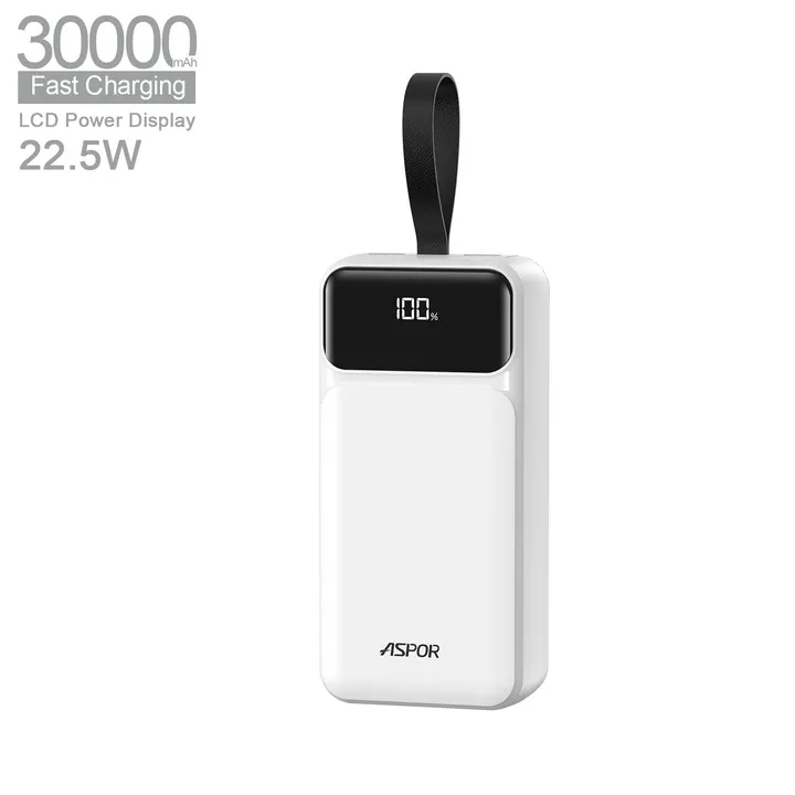 ASPOR%20A317%2030000mAh%20%2022.5W%20High%20Speed%20Built%20in%20Cable%20Power%20Bank%20-%20Image%203