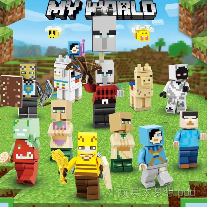 %E3%80%90New%20Arrivals%E3%80%91Compatible%20with%20LEGO%20Minecraft%20Minifigures%20Looters%20Ancient%20Guardians%20Gloopers%20Skeletons%20Building%20Blocks%20Assembly%20Toys%20-%20Image%203