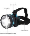 Aiko 3W Rechargeable Head Mounted AIKO Super Bright Forehead Wearing LED Light Torch Camping Flashlight Key chain Light USB Rechargeable Flashlight Emergency warning safety light / Camping LED Light / Outdoor Camping Emergency Lamp. 