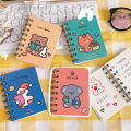 Cute Cartoon Memo Pad Bear Rabbit Notepad Loose-leaf Pocket Notebook Girl Small Notepad Cartoon Bear Notepad Portable Pocket Memo Pad Coil Notebook For School. 