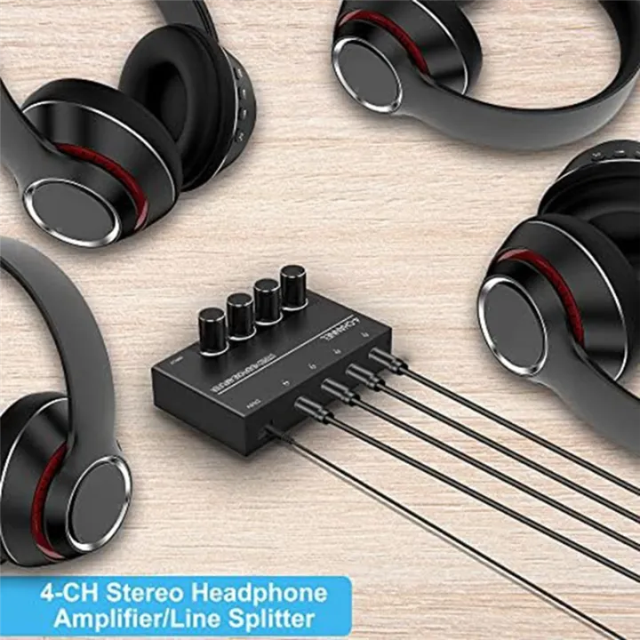 4%20Channel%20Headphone%20Amplifier%20Stereo%20Audio%20Amp%20Audio%20Amplifier%20Headphone%20Splitter%20With%204%203.5MM%20Headphone%20Output%20And%203.5MM%20Audio%20Input%20-%20Image%204