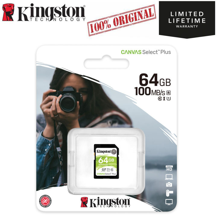 Kingston%20Genuine%20Canvas%20Select%20Plus%20SD%20Memory%20Card%20Class%2010%20SDHC%20SDXC%20UHS-1%2032GB%2064GB%20128GB%20256GB%20512GB%20SD%20Memory%20Card%20-%20Image%203