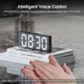 iFlashDeal Alarm Clock LED Mirror Alarm Clock Rechargeable Digital Clock Voice Control Desk Clock USB Table Clock Simple Style Clock Multifunctional with Mute and Temperature for Bedroom Home Office. 