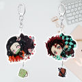 Keyring Japanese Anime Design Decorative Acrylic Demon Slayer Key Chain for Key. 