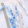 Kawaii Cute Press Pen Cartoon Blue Big-Eared Dog 0.5mm Black Ink Gel Pens Pens Student Writting Stationery Office School Supplies. 