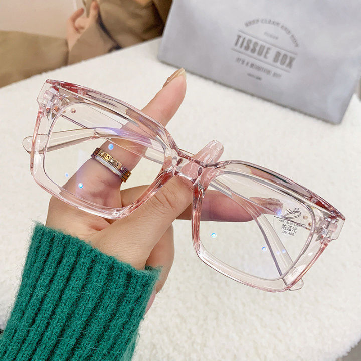 Ultralight%20Cool%20Tawny%20Myopic%20Glasses%20Female%20Transparent%20Frame%20Ins%20Girl%20New%20-%20Image%202