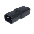 IEC 320 C19 AC Power Adapter Plug, Connect C20 To C13 Power Male To Female Converter Black. 