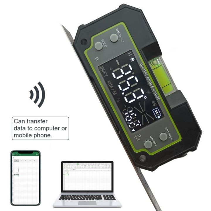 Protector Ruler Box Dual Axis Digital Protractor Bluetooth Level Inclinometer Measuring ...