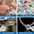 magnifying glass Pocket Jewelry Loupe 30X 20X 10X Jewelers Eye Magnifying Glass Magnifier LED/UV Illuminated Loop Folding For Stamp Rock CollectInspection Tools. 
