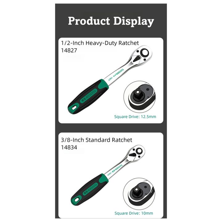 TUOSEN Quick Release 72-Tooth Ratchet Wrench-Multi-Function Hand Tool ...