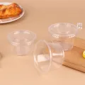 50Pcs 250/300ML Pudding Cups With Lids Plastic Boxes Ice-Cream Dessert Cups Dounp. 