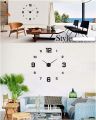 3D Mirror Wall Clock Modern Design Creative Acrylic Quartz Wall Clocks Stickers 40x40 / 50x50 / 40x120. 