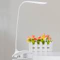Office LED Lamp Reading Micro USB Connector Charging Desk Lamp (White Clamp Base). 