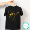 Marshmello black Tshirt unisex men women tees designer tees crew neck silver white red blue black. 