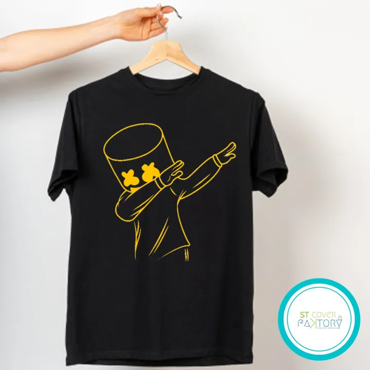 Marshmello%20black%20Tshirt%20unisex%20men%20women%20tees%20designer%20tees%20crew%20neck%20silver%20white%20red%20blue%20black%20-%20Image%203
