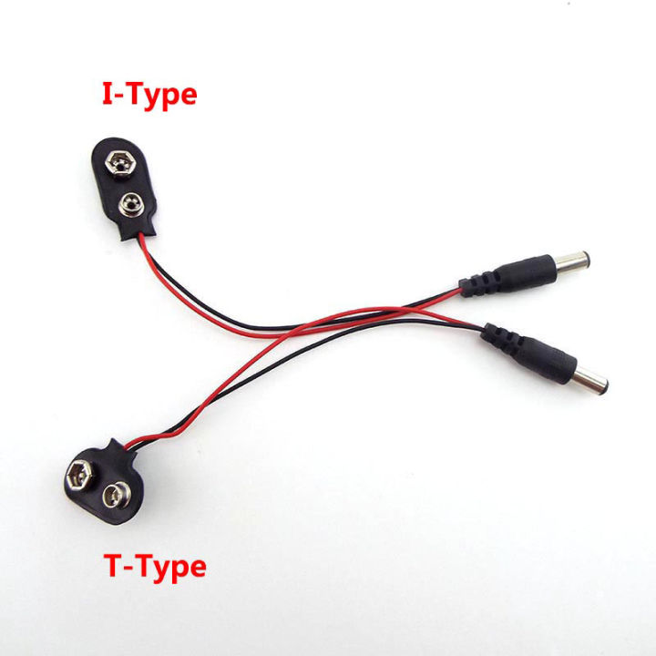 Computer Connection Dc 5/10pcs Dc 9v Clips Connector Buckle Connect Wires Black Red Cable ...