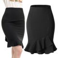 Women Pencil Skirts Fashion Vintage Mermaid Skirt High Waist Solid Package Hip Slim Tight Skirt Fishtail Skirt Office Lady. 