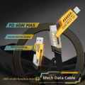 4-in-1 Mech Data Cable (65W Max) | Super Fast Charger for iPhone, Android, MacBook, iPad | Heavy-Duty Braided Wire. 