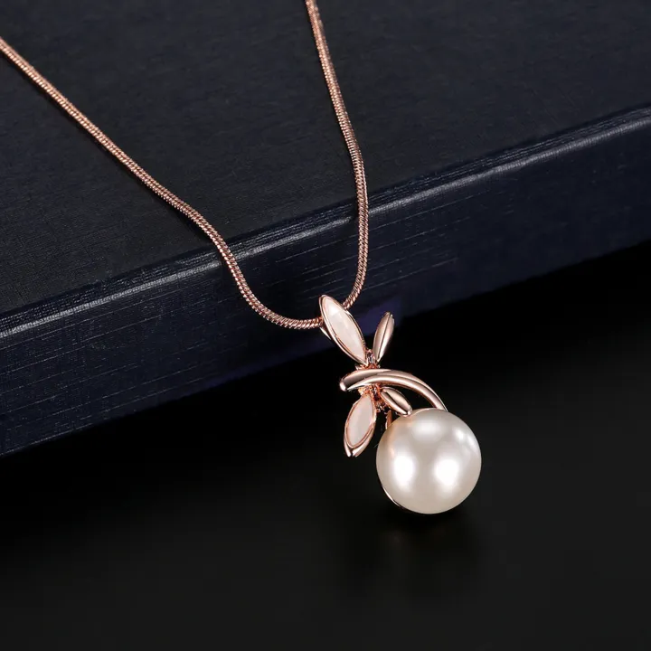 Vogue%20Jewelry%20Set%20Bright%20Luster%20Plated%20Imitation%20Pearl%20Necklace%20Earrings%20-%20Image%203