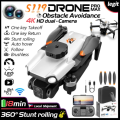 2024 new Original S119 Pro mini drone with 4K HD dual Camera For Vlogging photography Brushless Motor Windproof FPV RC quadcopter aircraft LED Light 4G/5G wifi remote control hover air drones obstacle avoidance 3D Stunt rolling One key automatic return. 