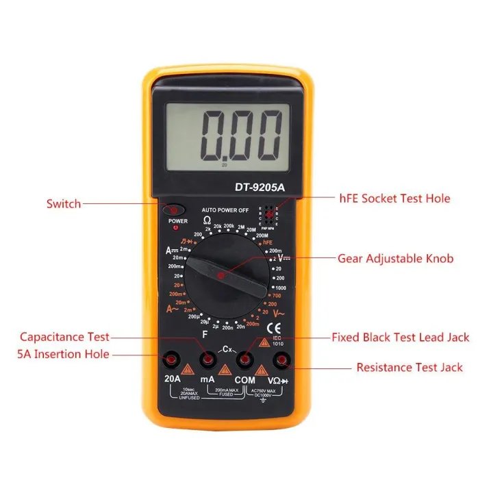 Digital%20Multimeter,%20DT9205A%20LCD%20Display%20Handheld%20Digital%20Multimeter%20AC/DC%20Resistance%20Capacitance%20Tester%20with%20Low%20Battery%20Indication/%20Overload%20Indication/%20Auto%20Power%20Off%20Function%20-%20Image%203