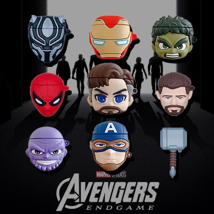 Marvel%20Thanos%20Thor%20Spiderman%20Black%20Panther%20Silicone%20Case%20for%20Airds%201/2%20Pro%20Protective%20%20%20Earphone%20Charge%20Cover%20-%20Image%203