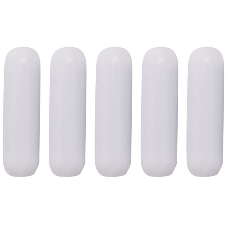 5 Pcs 25mm(1 Inch) PTFE Magnetic Stirrer Mixer Stir Bar,White Color,Laboratory Bar,Stir Plate Bar,7mm25mm Stir Bars