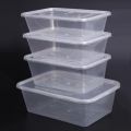5/10/15/25/50pcs 1000ml Transparent Food-grade Rectangular Plastic Lunch Box And Fresh-keeping Container With Lid For Kitchen Foods Vegetable Fruits & Salads Etc.... 