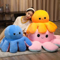 Flip Octopus Doll Flip Octopus Octopus Plush Toy Double-Sided Flip Doll Reversible Octopus. 