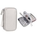 Portable Power Bank Bag Travel Cable Bag Double Layer Electronic Organizer For Charger, USB Cable, Hard Drive, Earphones. 