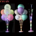 1/2set Led Light Air Balls Stand Holder Column Kids Birthday Party Balloon Stick Wedding Decor Baloon Helium Globos Adult Ballon. 