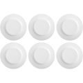 10.5 inches ,6 PCS Ceramic White Plates Basics 6 pieces of White Dinner Plate Set. 