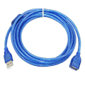 USB 2.0 Cable Male To Female 3m Extension Cable - Blue. 