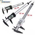 Towayer Digital Caliper Electronic Carbon Fiber Dial Vernier Caliper Gauge 0-150mm Micrometer Measuring Tool Digital Ruler-150mm plastic. 