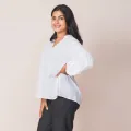 Ladies Pintuck Detailed Blouse. 