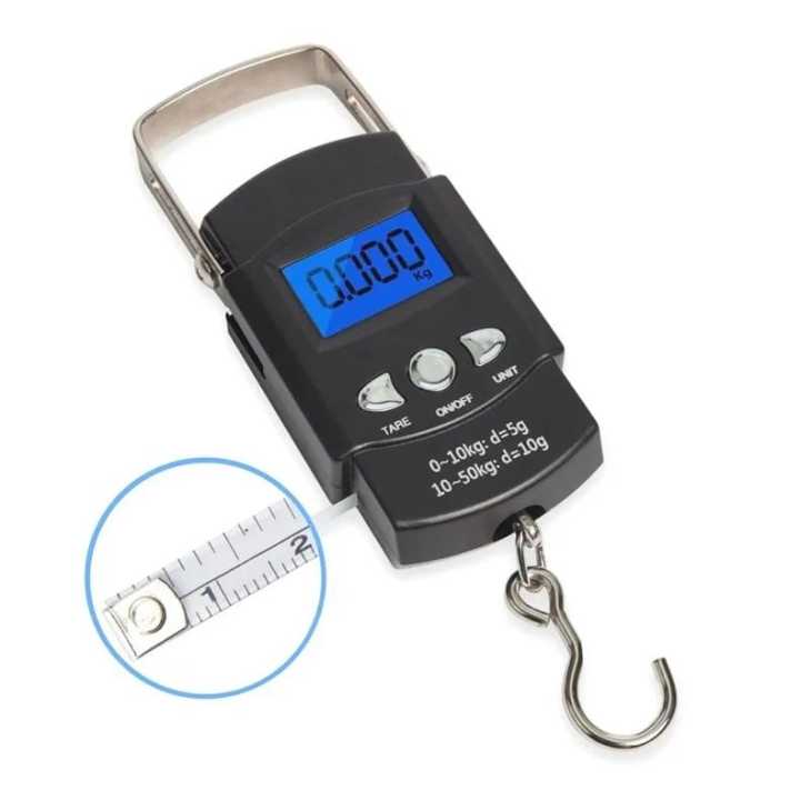 50Kg Kitchen Electronic Scales Led Digital Display Fish Luggage Hanging Hook Electronic Scale Weighing Balance Measuring Tool